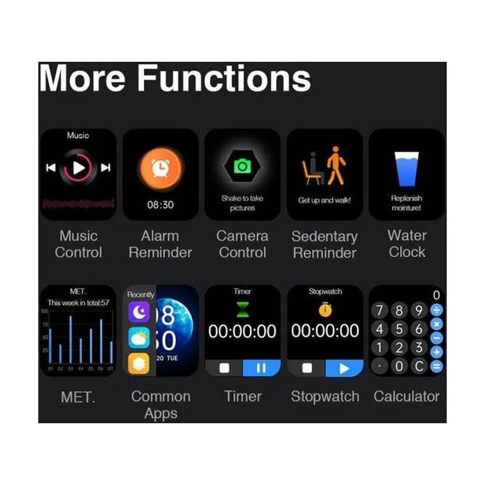 Mibro Color Smart Watch 1.57" HD Screen w/- fitness tracking - Black