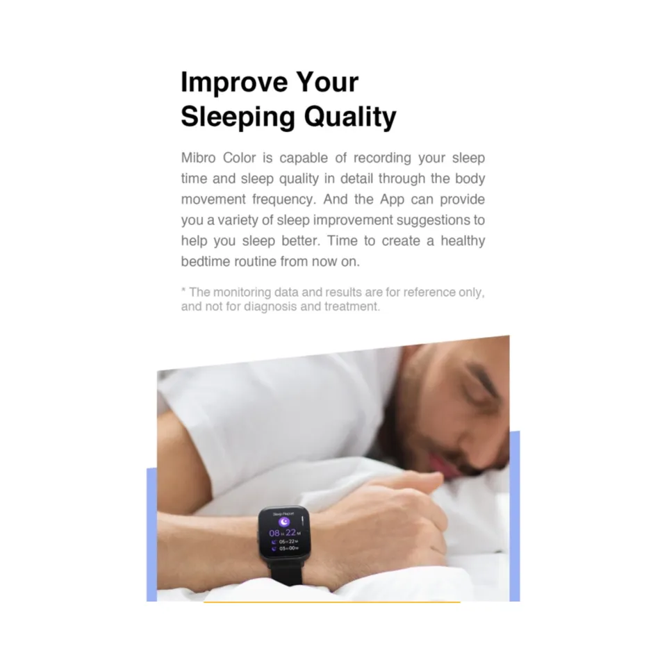 Mibro Color Smart Watch 1.57" HD Screen w/- fitness tracking - Black