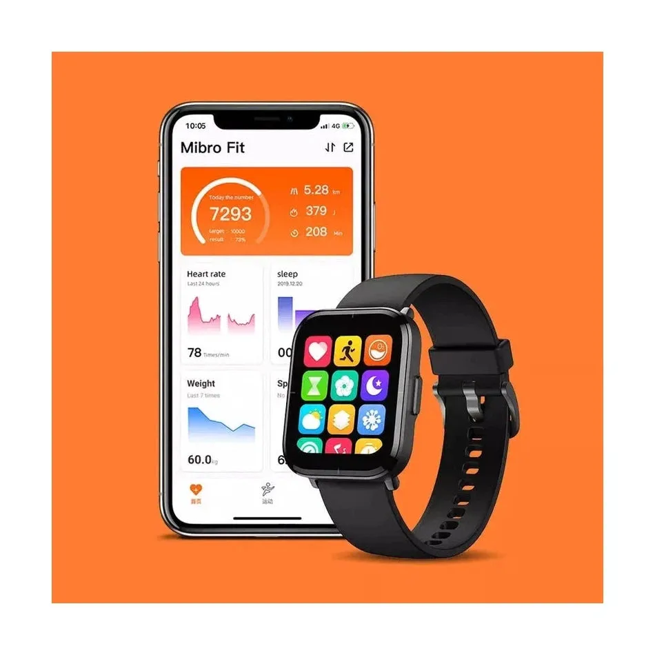 Mibro Color Smart Watch 1.57" HD Screen w/- fitness tracking - Black