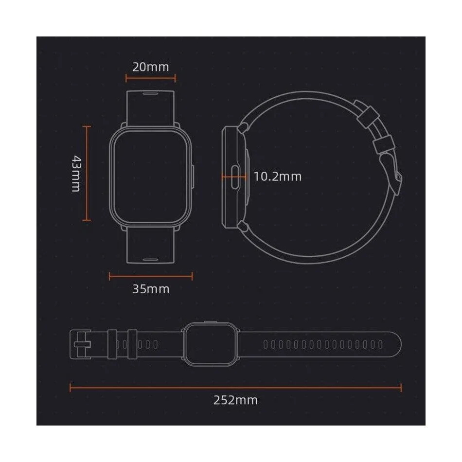 Mibro Color Smart Watch 1.57" HD Screen w/- fitness tracking - Black