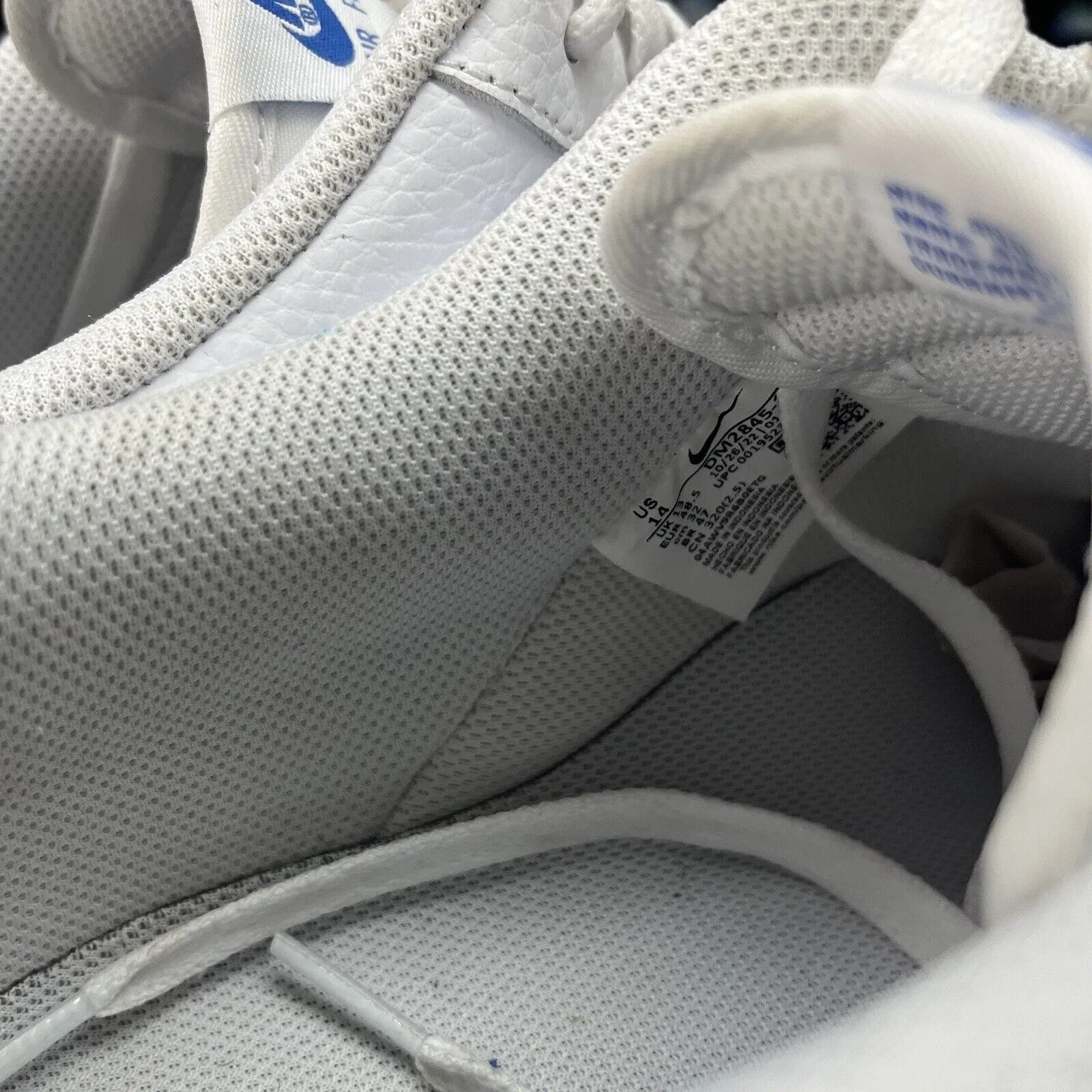 Nike Air Force 1 '07 White Game Royal Blue Sneakers Men's Size 14 DM2845 100