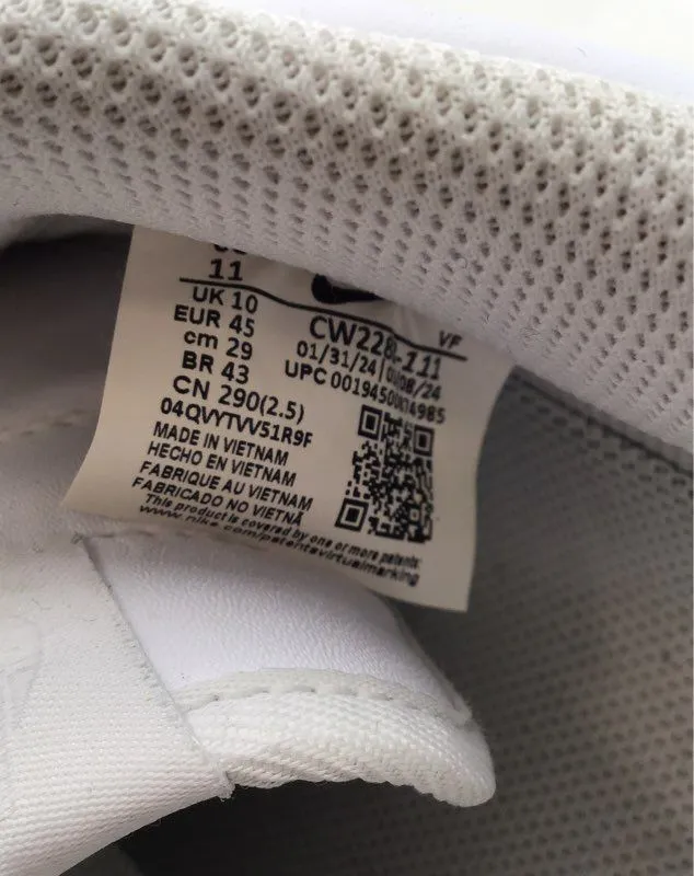 Nike Men's Air Force 1 '07 CW2288-111 White Athletic Shoes - Size 11