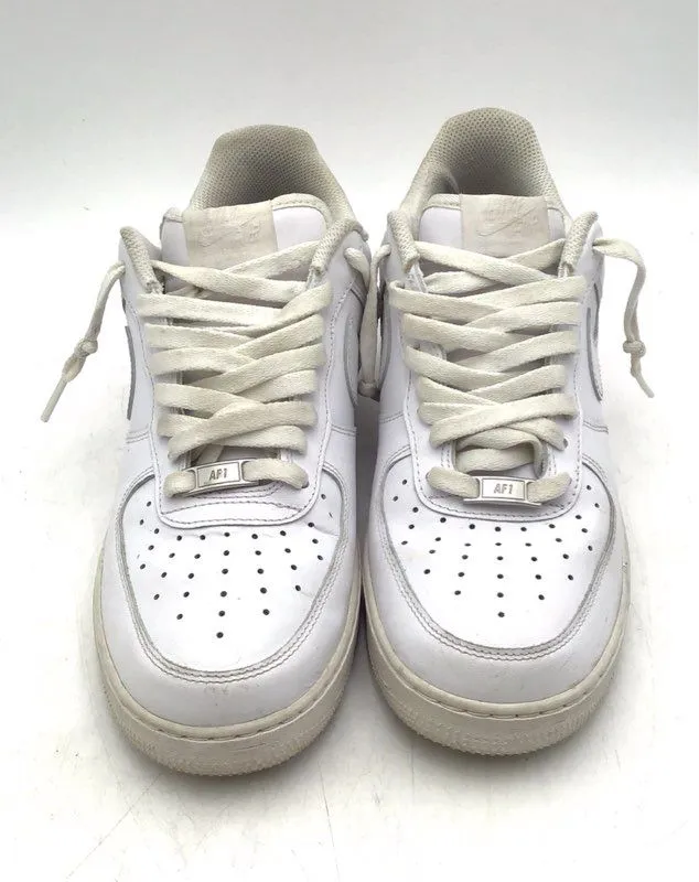 Nike Men's Air Force 1 '07 White Low-Top Lace-Up Athletic Shoes - Size 9.5