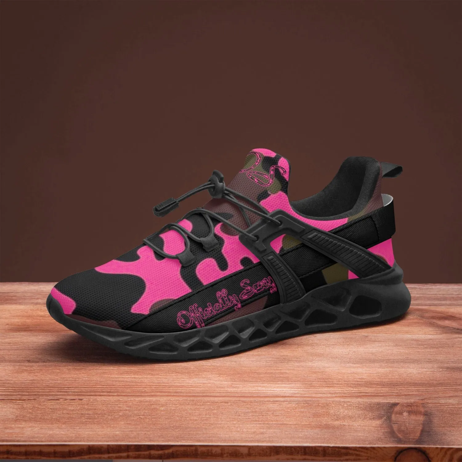Officially Sexy Pink Army Camouflage Collection Mesh Running Shoes