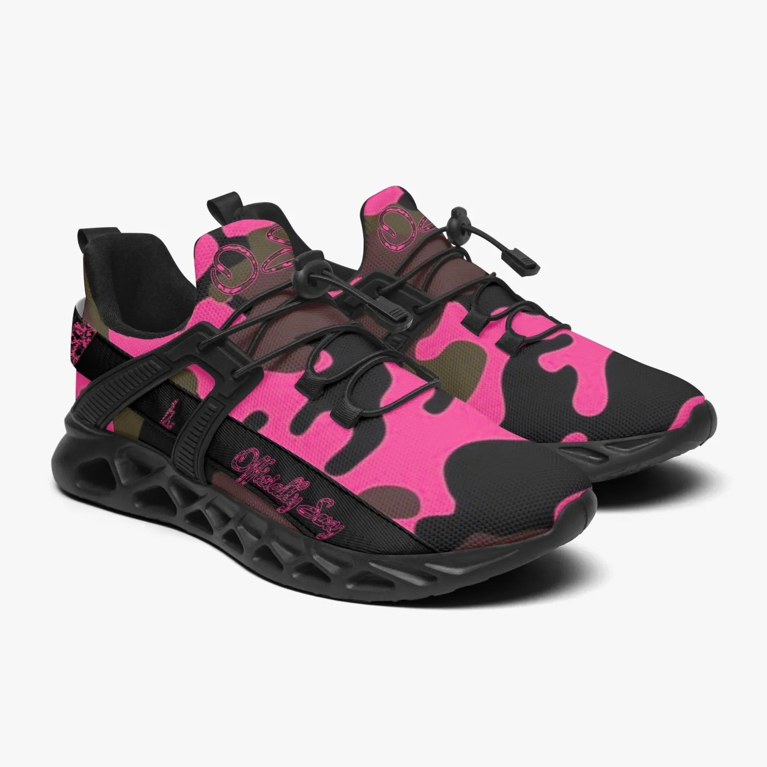 Officially Sexy Pink Army Camouflage Collection Mesh Running Shoes