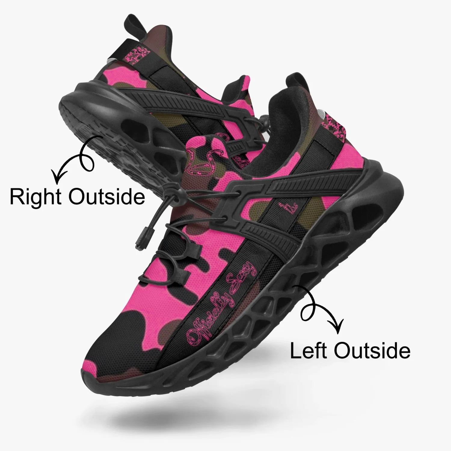 Officially Sexy Pink Army Camouflage Collection Mesh Running Shoes