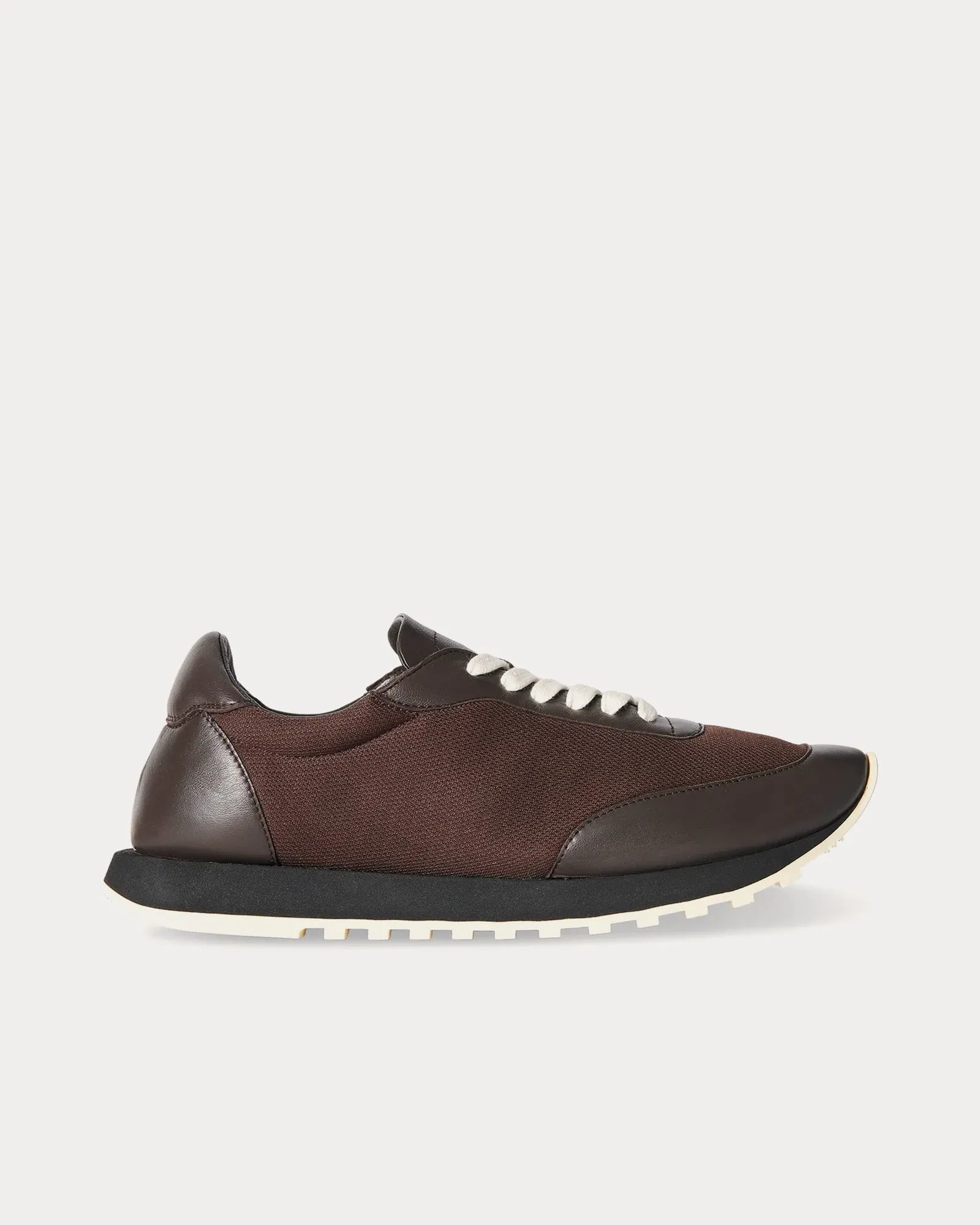 Owen Runner Leather & Mesh Brown / Black / Milk Low Top Sneakers