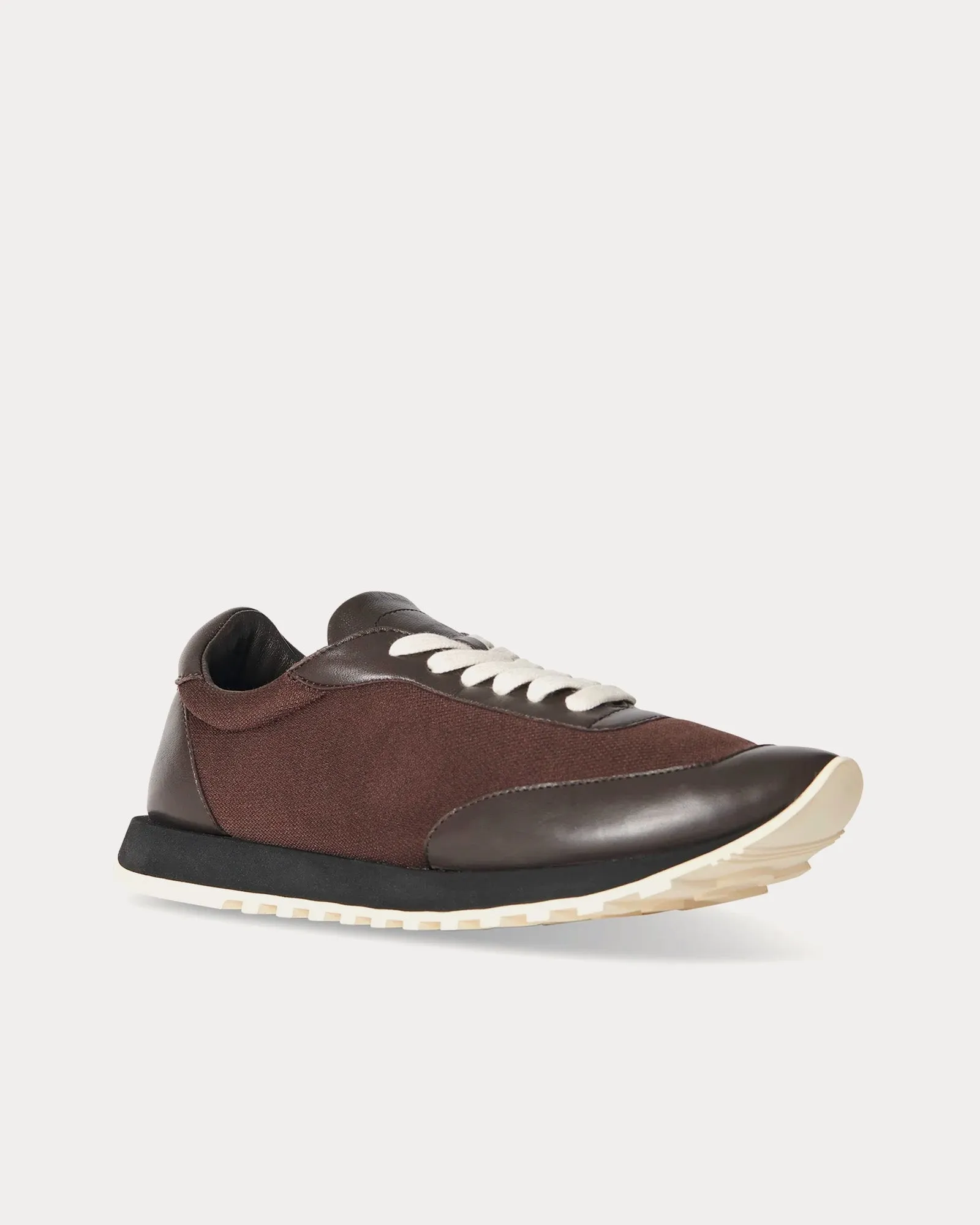 Owen Runner Leather & Mesh Brown / Black / Milk Low Top Sneakers