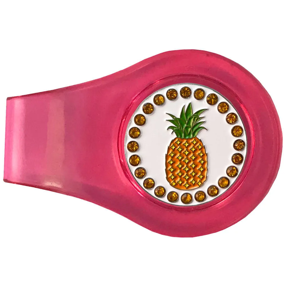Pineapple Golf Ball Marker With Colored Clip