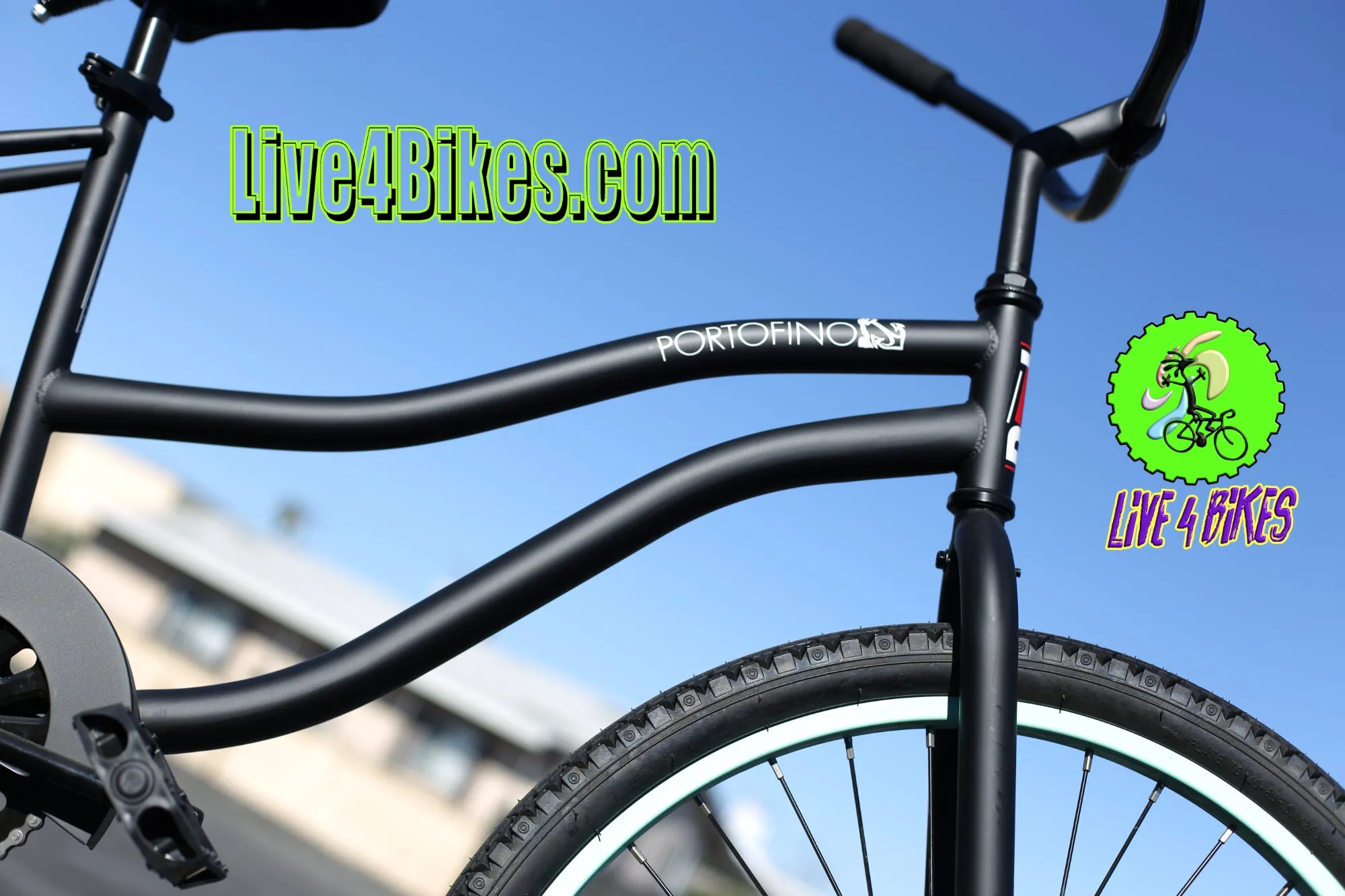 Portofino Womens Beach Cruiser 26 in Black/ Green  - Live4Bikes