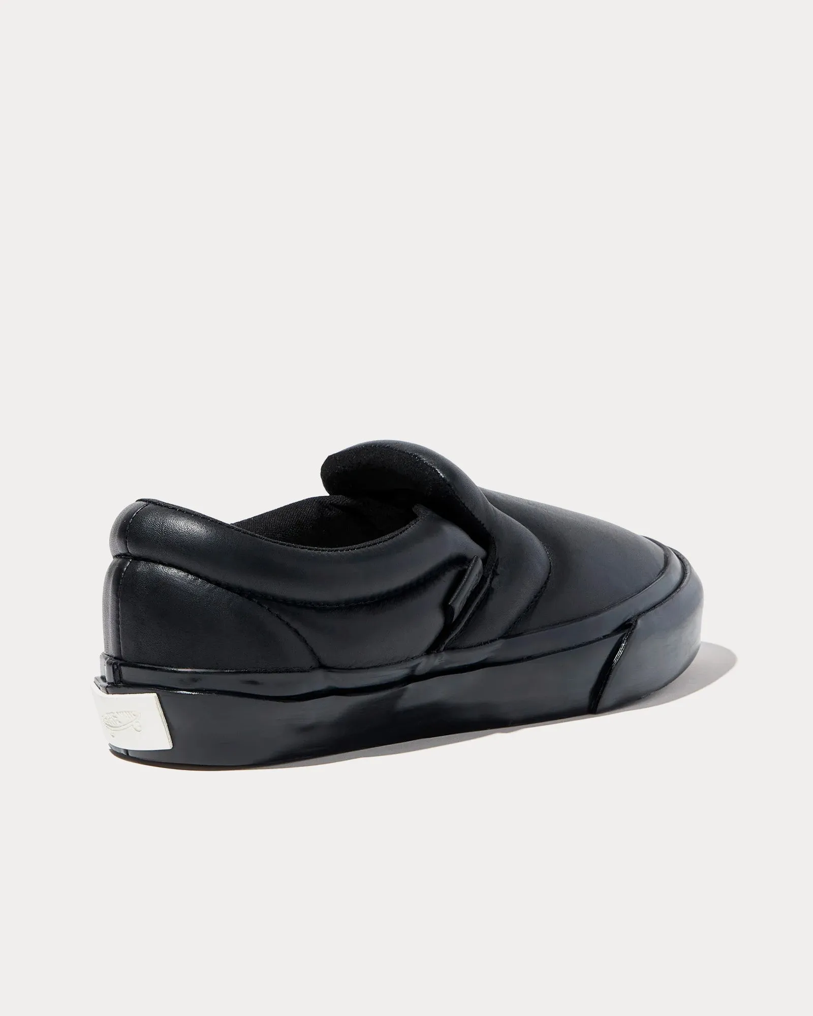 Puffy Black Slip On Sneakers