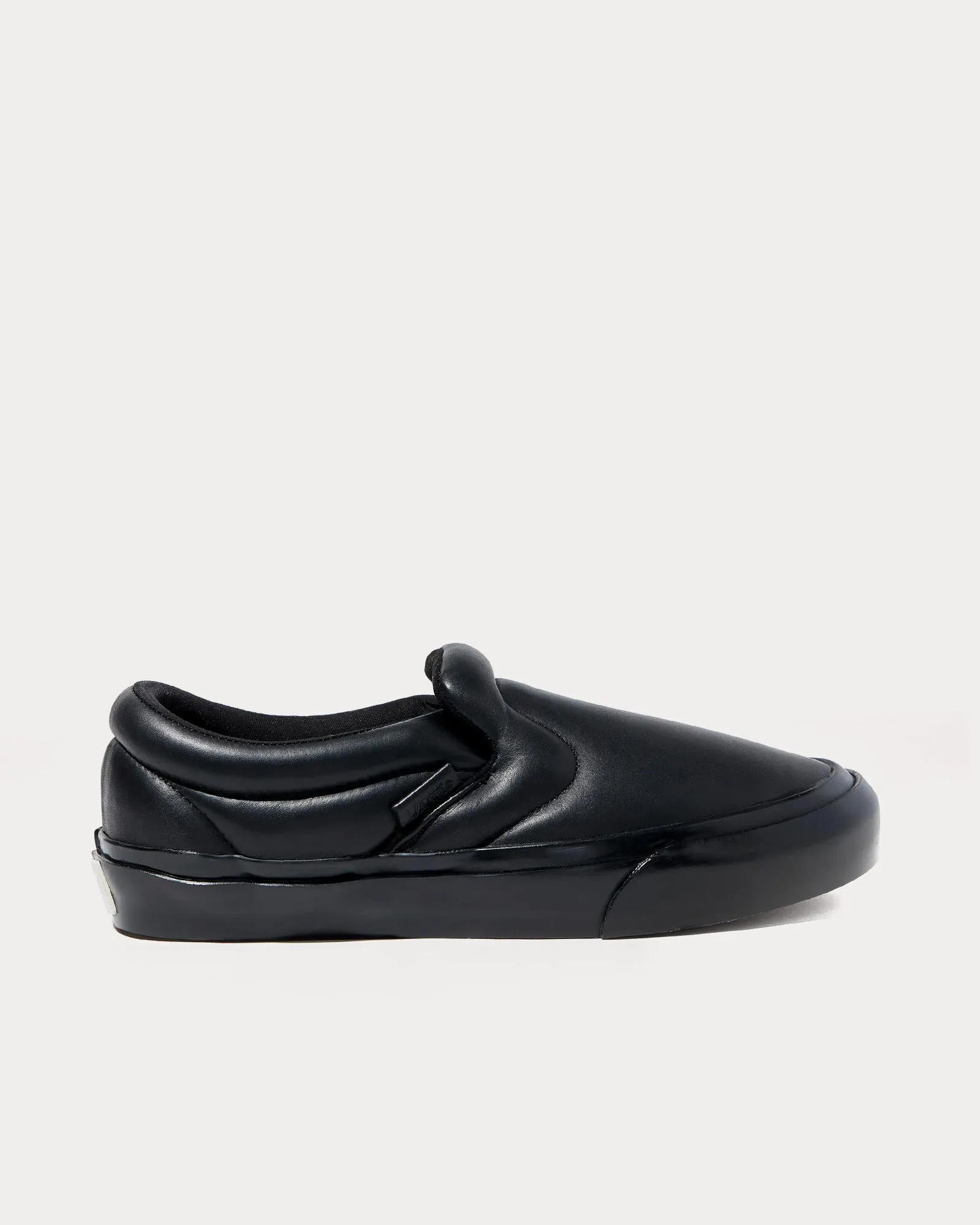 Puffy Black Slip On Sneakers
