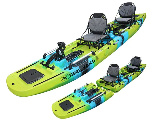 ReelYaks Rogue 14.3ft Tandem Modular Pedal Fishing Kayak