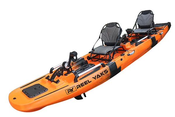 ReelYaks Rogue 14.3ft Tandem Modular Pedal Fishing Kayak