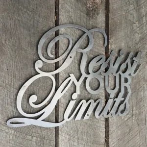 Resist Your Limits - Home Gym Sign - Work Out, Exercise, Biking Decor