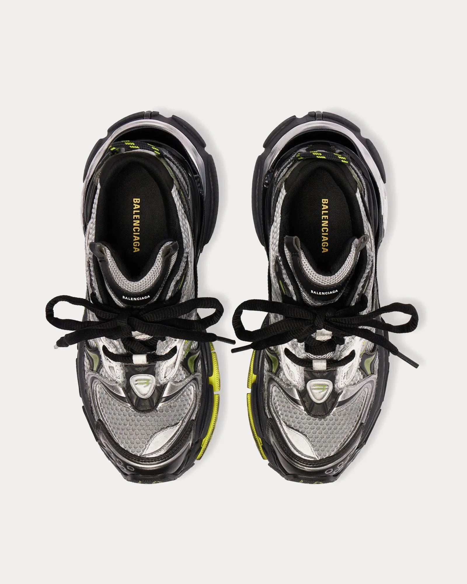 Runner 2.0 Mesh & Polyurethane Silver / Grey / Khaki / Yellow Low Top Sneakers