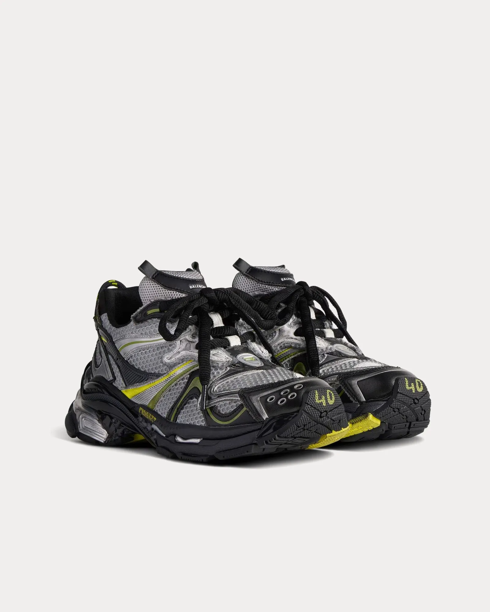 Runner 2.0 Mesh & Polyurethane Silver / Grey / Khaki / Yellow Low Top Sneakers