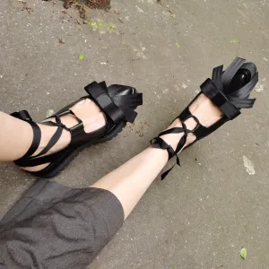 SHR Spring Promise black leather shoes