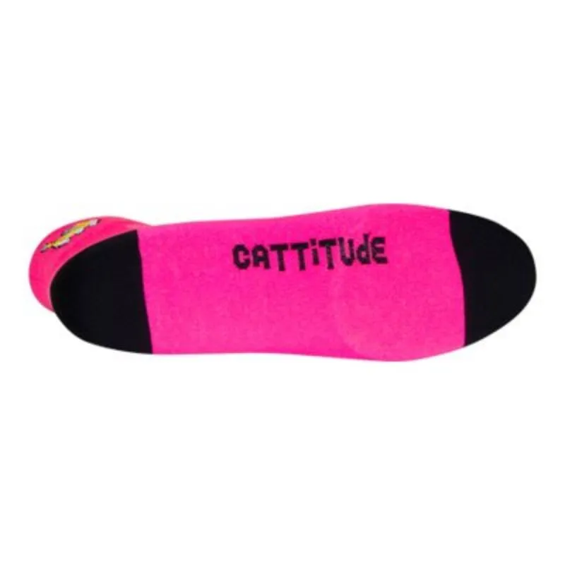 SockGuy Women's Cattitude 2" Classic Bike Sock