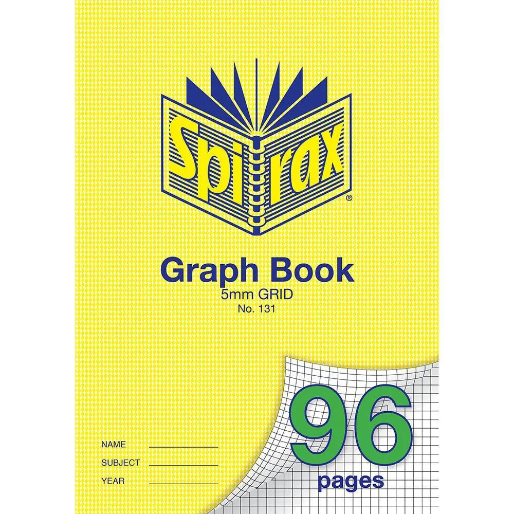 Spirax 131 Graph Book 5Mm 96 Page A4