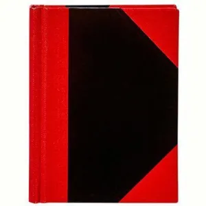 Spirax Notebook Casebound Ruled 100 Leaf A7 Black/Red