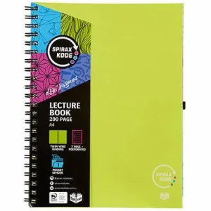 Spirax P958 Kode Lecture Book 200 Page A4 Assorted