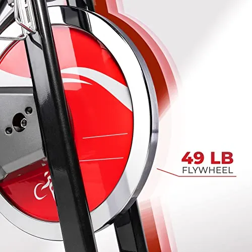 Sunny Health & Fitness Indoor Cycling Exercise Bike with Heavy 49 LB Chrome Flywheel - SF-B1002