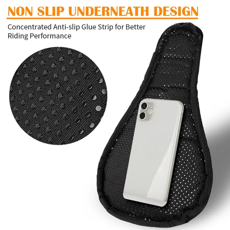 WEST BIKING Bike Cushion Cover Thick Silicone Quick Release Seat Cushion(Black)