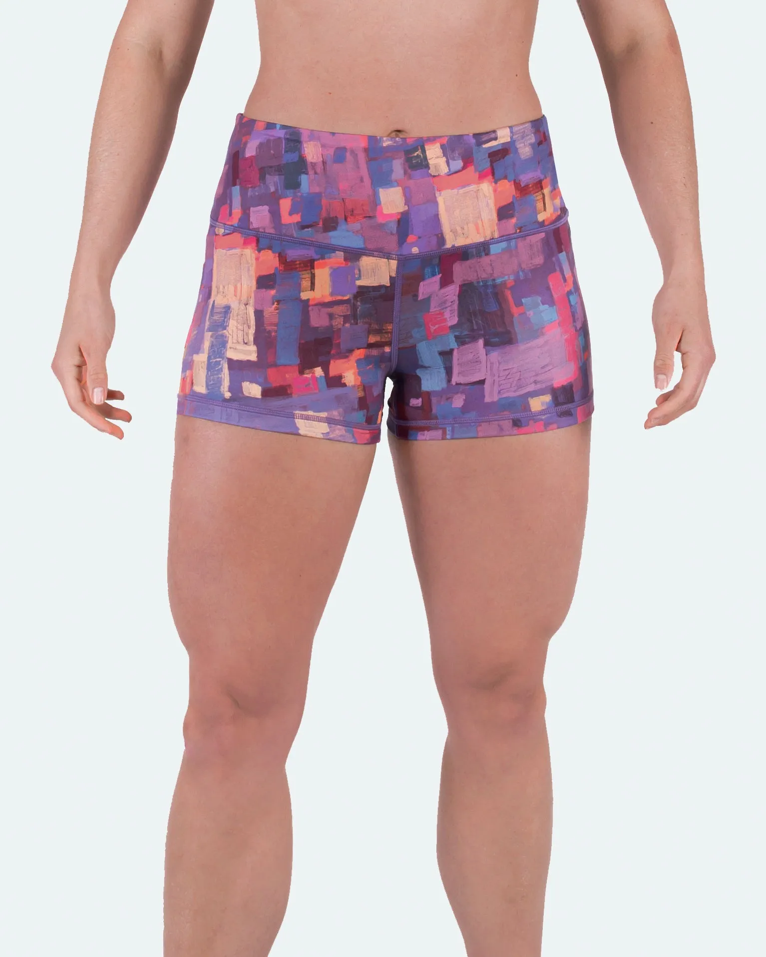 Women's 3" High Waist Yoga Shorts Tummy Control Workout Running Biker Volleyball Shorts for Women