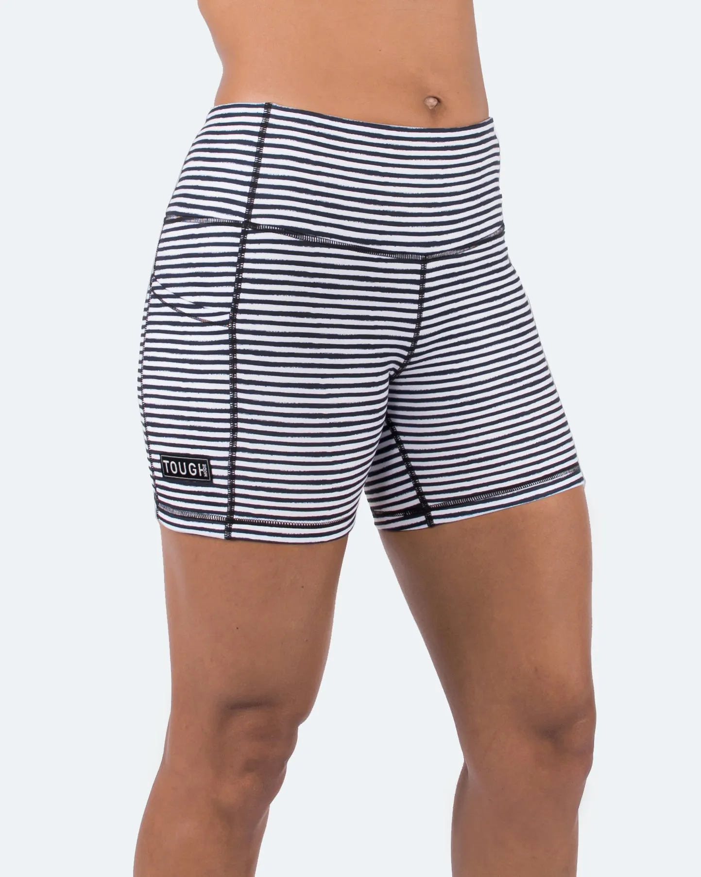 Women's  5" High Waist Biker Shorts Yoga Workout Running Compression Gym Shorts Side Pockets
