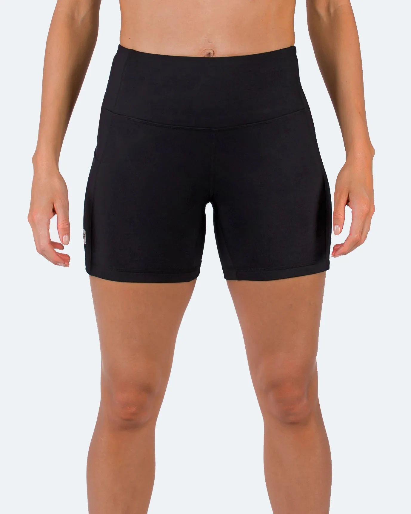 Women's  5" High Waist Biker Shorts Yoga Workout Running Compression Gym Shorts Side Pockets