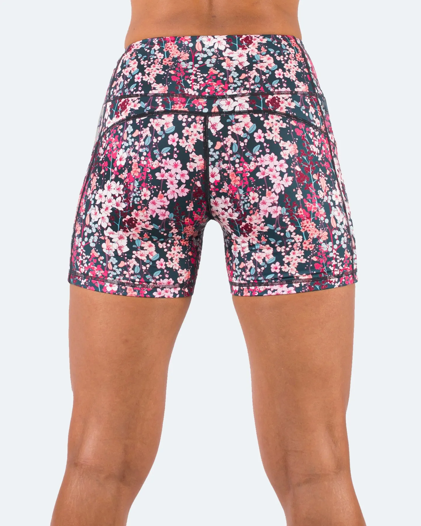 Women's  5" High Waist Biker Shorts Yoga Workout Running Compression Gym Shorts Side Pockets