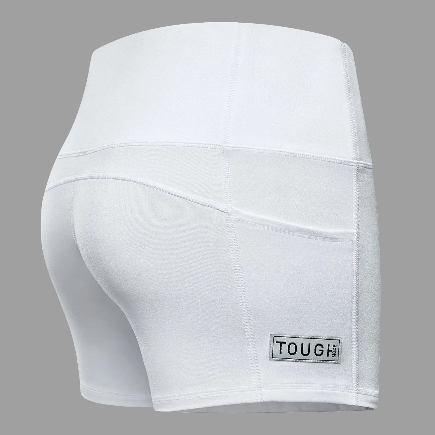 Women's  5" High Waist Biker Shorts Yoga Workout Running Compression Gym Shorts Side Pockets