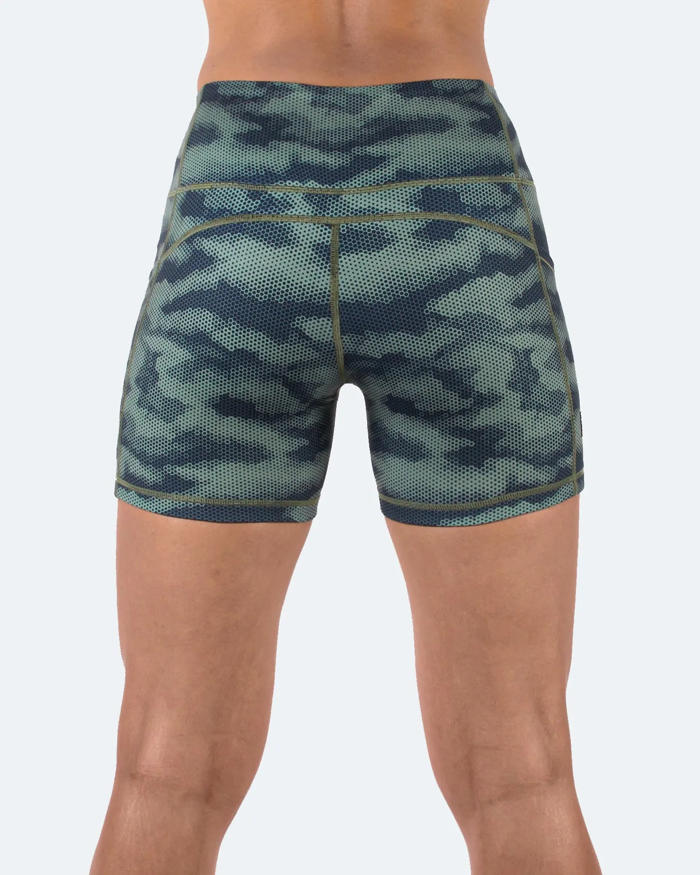 Women's  5" High Waist Biker Shorts Yoga Workout Running Compression Gym Shorts Side Pockets