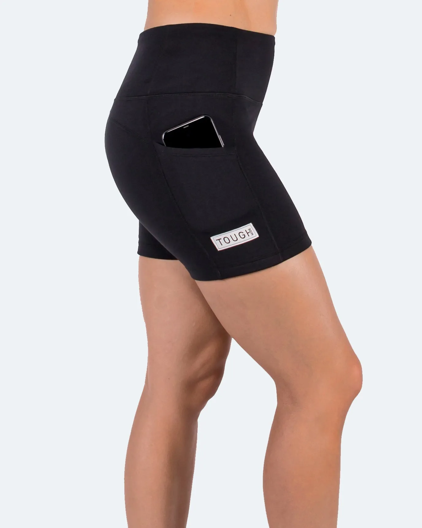 Women's  5" High Waist Biker Shorts Yoga Workout Running Compression Gym Shorts Side Pockets