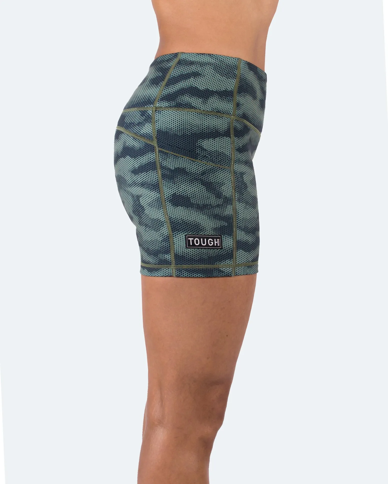 Women's  5" High Waist Biker Shorts Yoga Workout Running Compression Gym Shorts Side Pockets