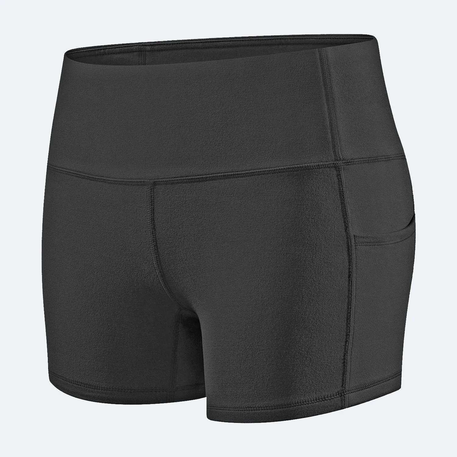 Women's  5" High Waist Biker Shorts Yoga Workout Running Compression Gym Shorts Side Pockets