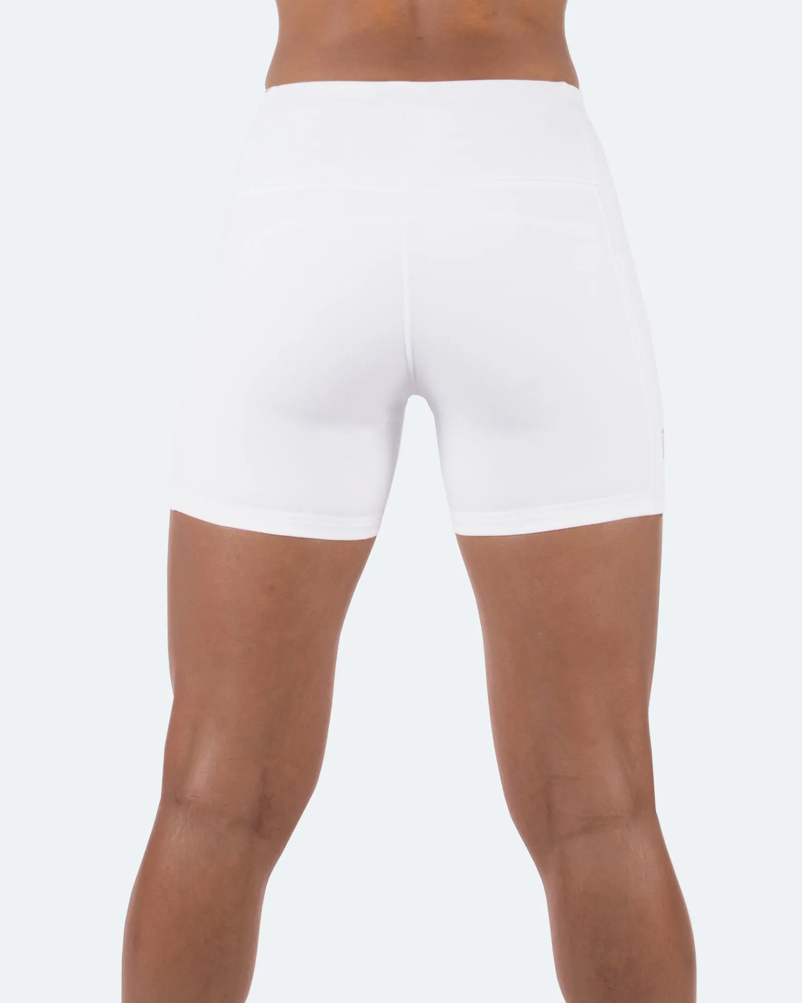 Women's  5" High Waist Biker Shorts Yoga Workout Running Compression Gym Shorts Side Pockets