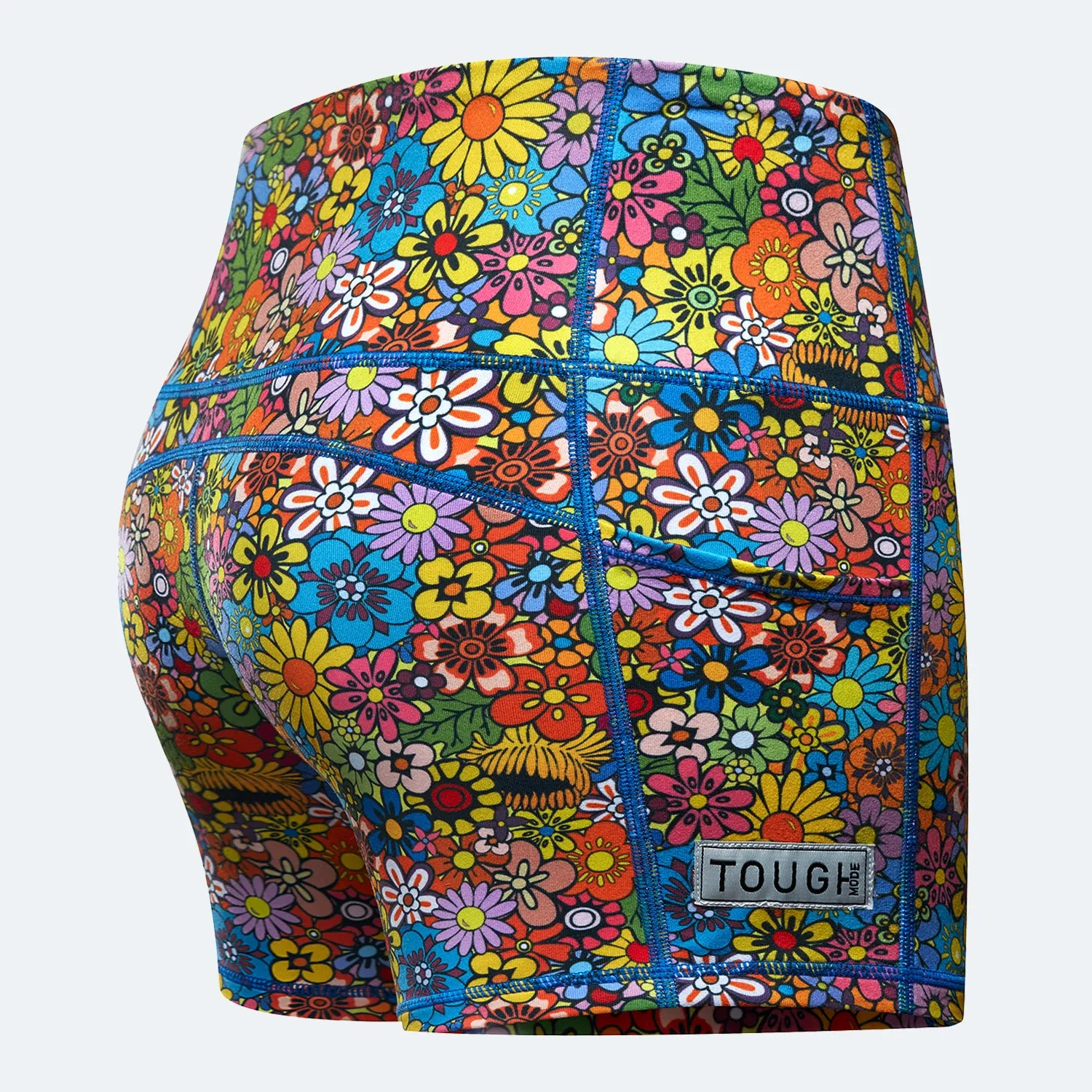 Women's  5" High Waist Biker Shorts Yoga Workout Running Compression Gym Shorts Side Pockets