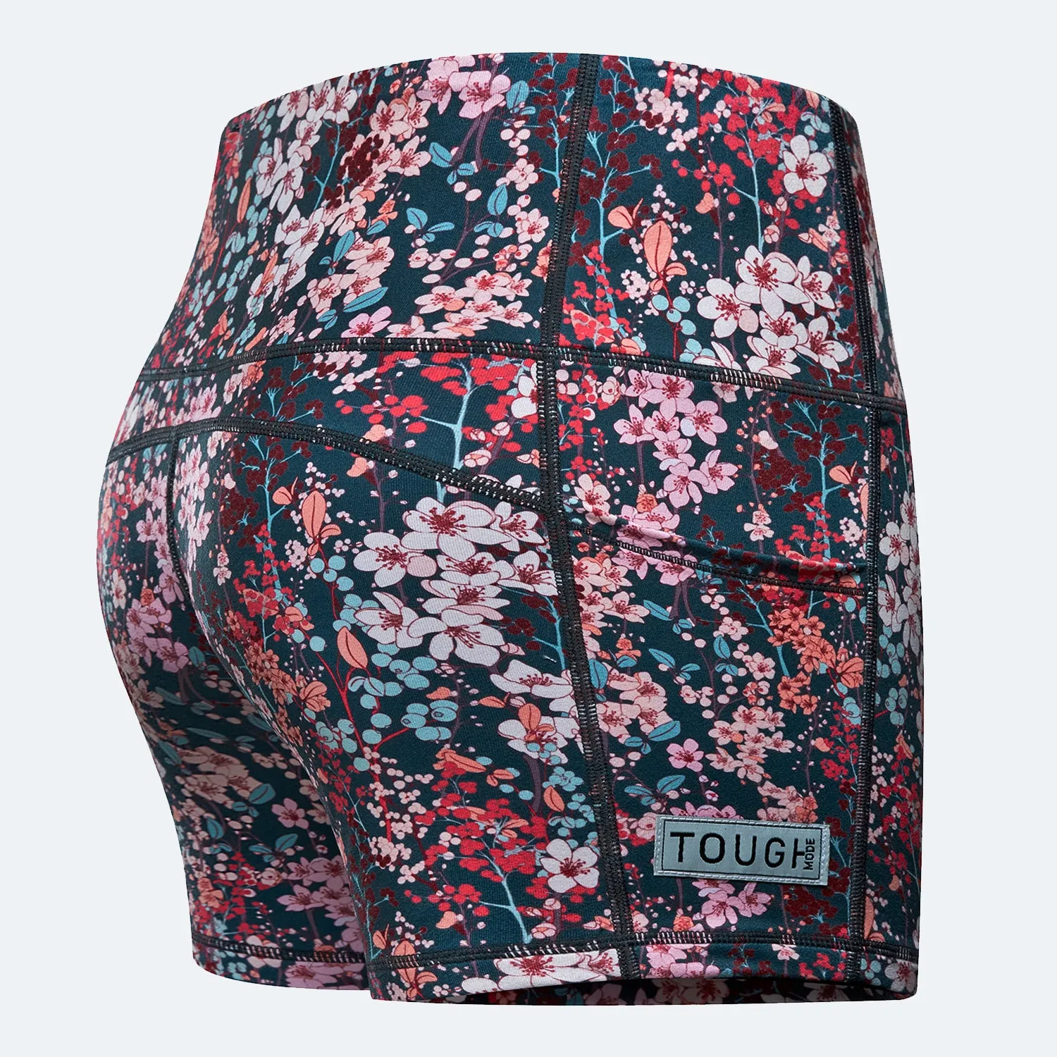 Women's  5" High Waist Biker Shorts Yoga Workout Running Compression Gym Shorts Side Pockets