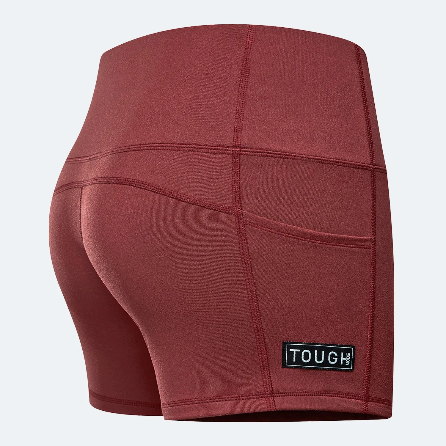 Women's  5" High Waist Biker Shorts Yoga Workout Running Compression Gym Shorts Side Pockets