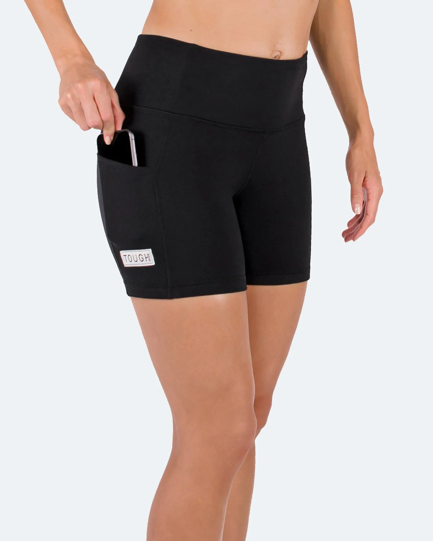 Women's  5" High Waist Biker Shorts Yoga Workout Running Compression Gym Shorts Side Pockets