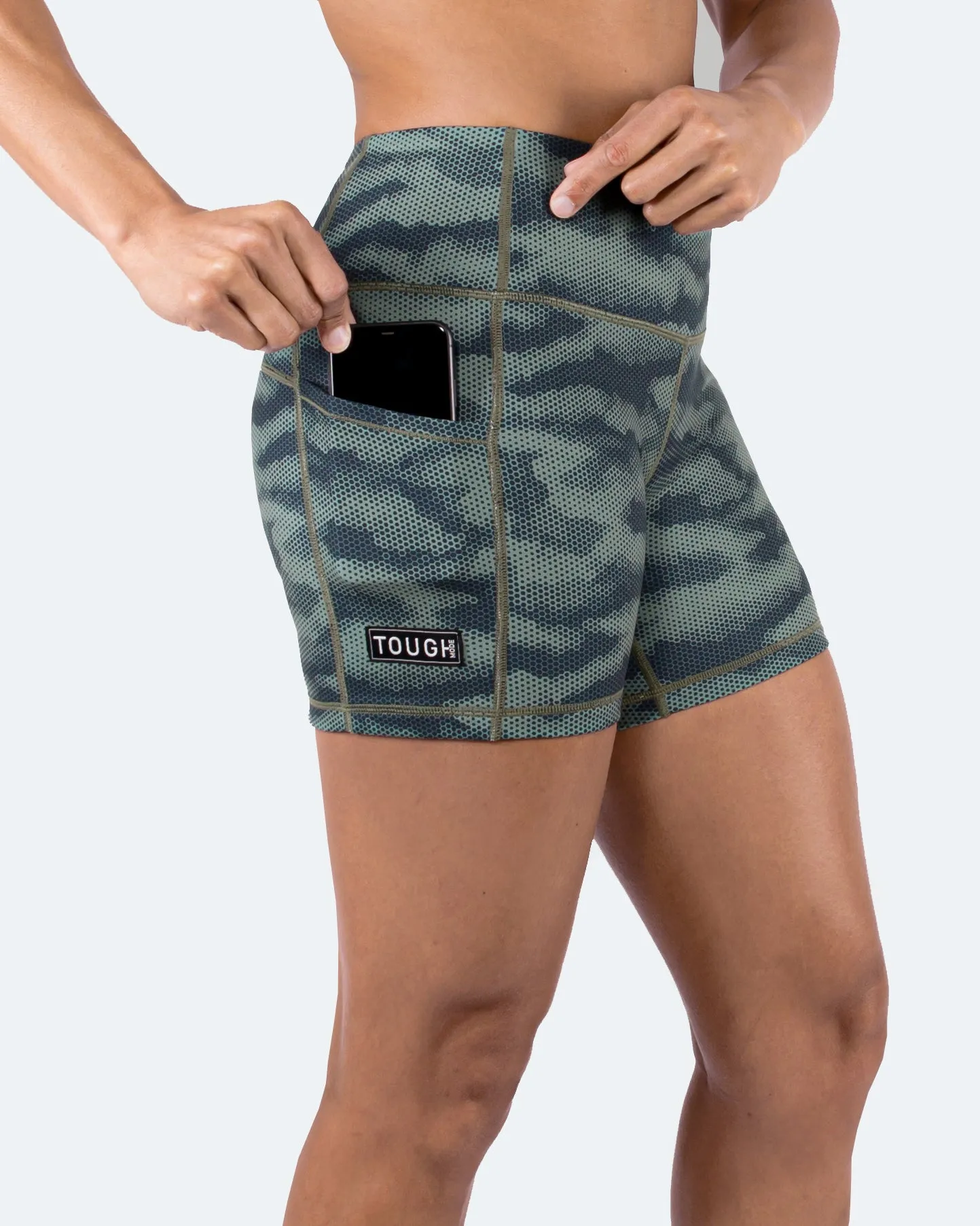Women's  5" High Waist Biker Shorts Yoga Workout Running Compression Gym Shorts Side Pockets