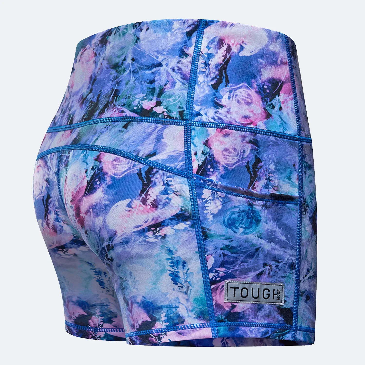 Women's  5" High Waist Biker Shorts Yoga Workout Running Compression Gym Shorts Side Pockets