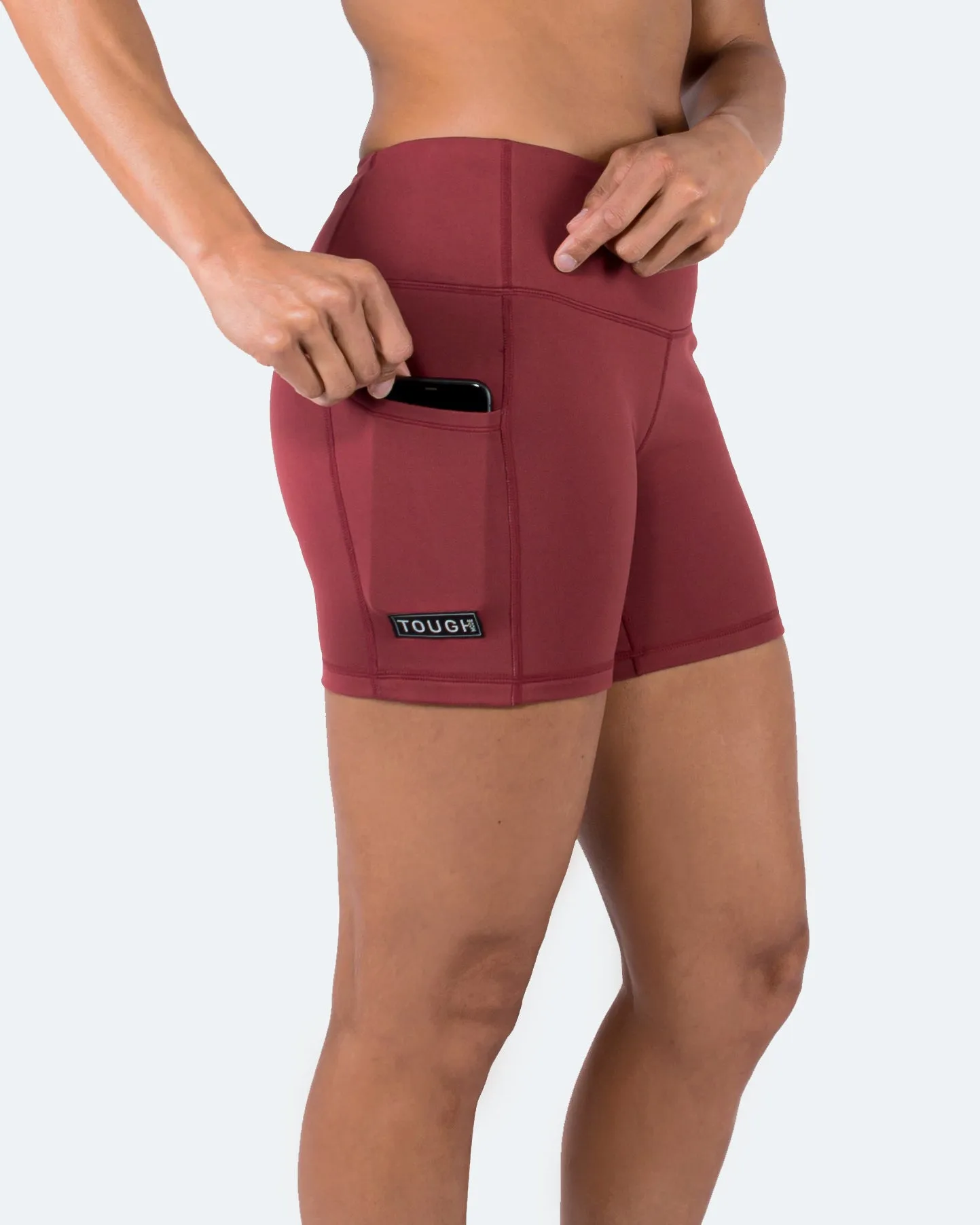 Women's  5" High Waist Biker Shorts Yoga Workout Running Compression Gym Shorts Side Pockets