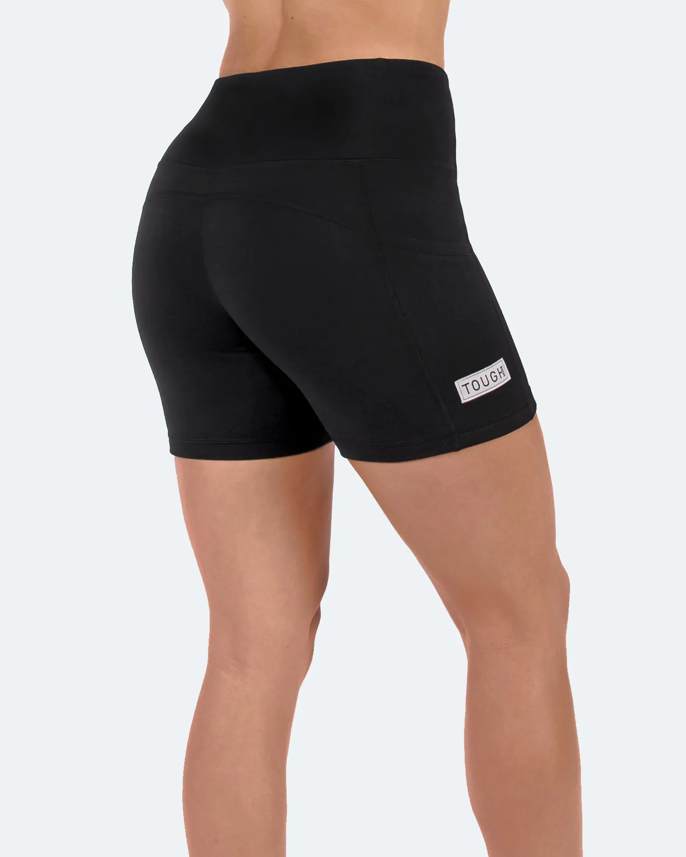 Women's  5" High Waist Biker Shorts Yoga Workout Running Compression Gym Shorts Side Pockets