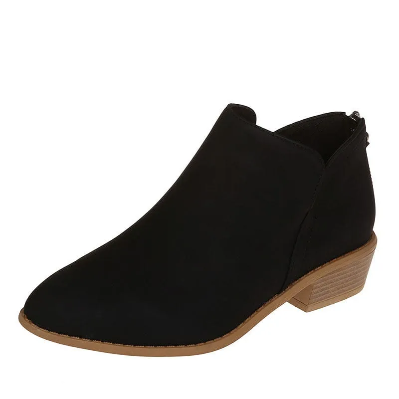Women's Low Heel  Ankle Boots