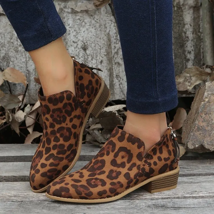 Women's Low Heel  Ankle Boots