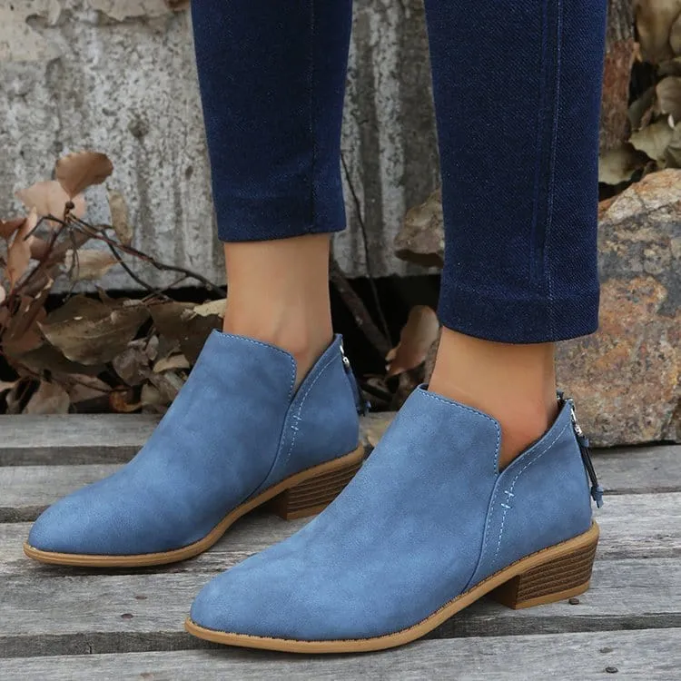 Women's Low Heel  Ankle Boots
