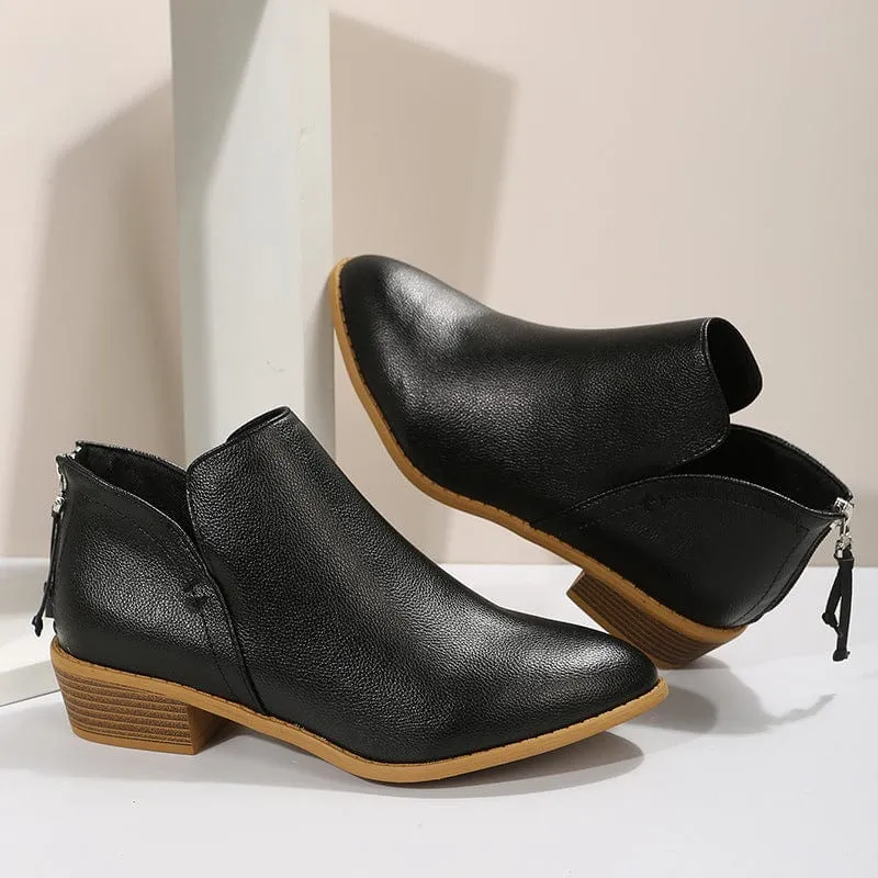 Women's Low Heel  Ankle Boots